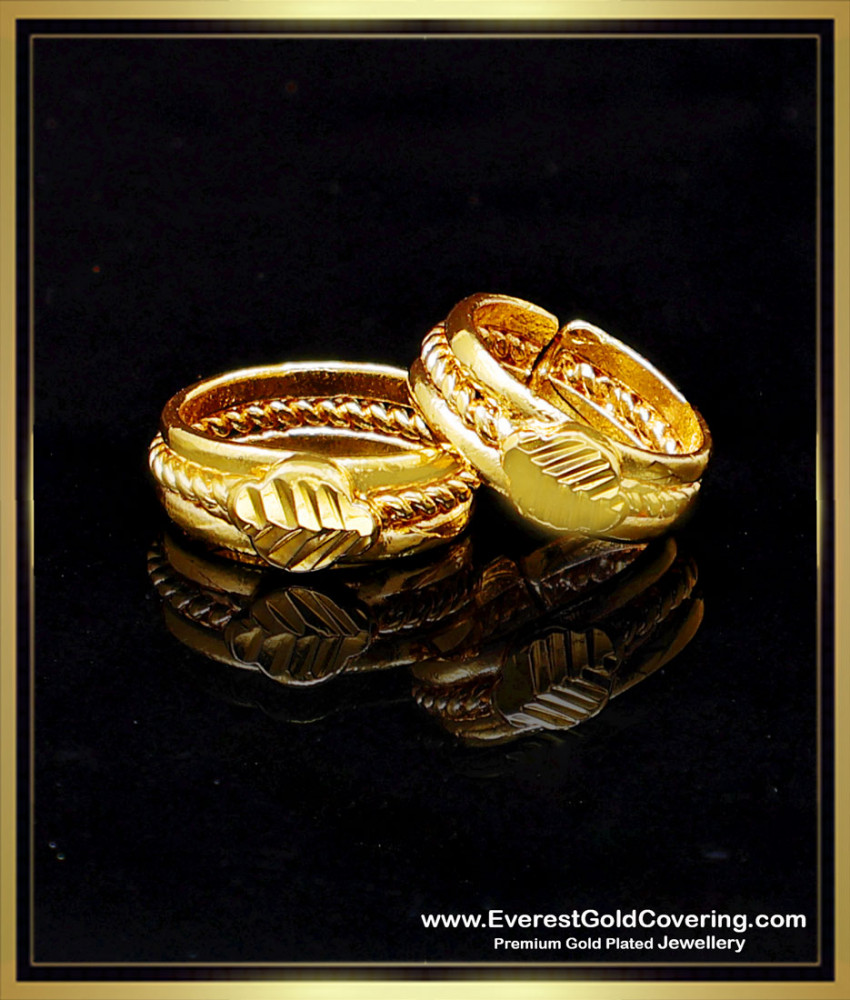 RNG503 - Pure Impon Adjustable Small Size Gold Toe Rings Design