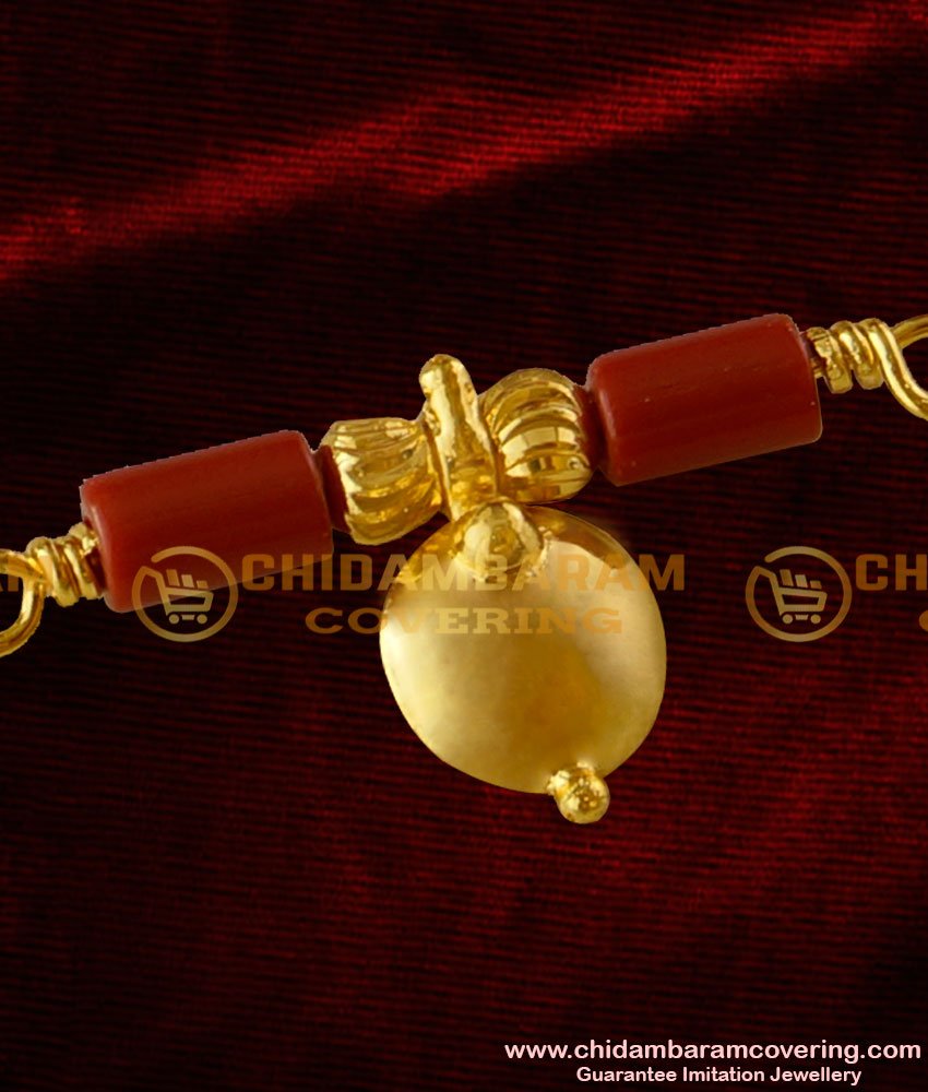 TAL20 - South Indian Gold Plated Karnataka Thali Coral Hollow Wati Mangalsutra
