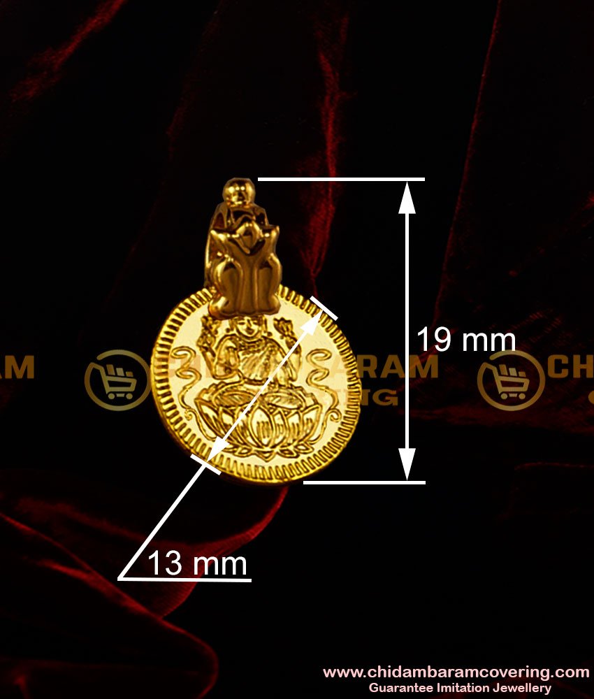 TAL22 - Gold Plated Thaali Small Lakshmi Coin Kasu Set Design For Traditional Thaali
