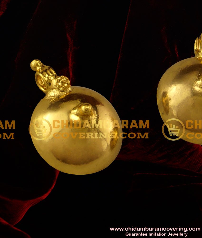 TAL26 - Gold Plated Imitation Jewelry Thali Big Pottu with Bead Set Design For Traditional Thaali