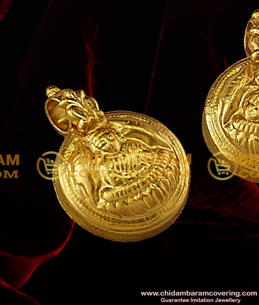 TAL28 - Gold Plated Imitation Jewelry Thali Lakshmi Pottu Set Design For south Indian Thaali
