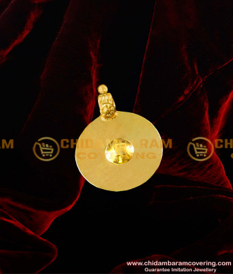 TAL66 - Andhra Plate Bottu Thali Design / Gold Plated Traditional Single Bottu Pustelu Buy Online