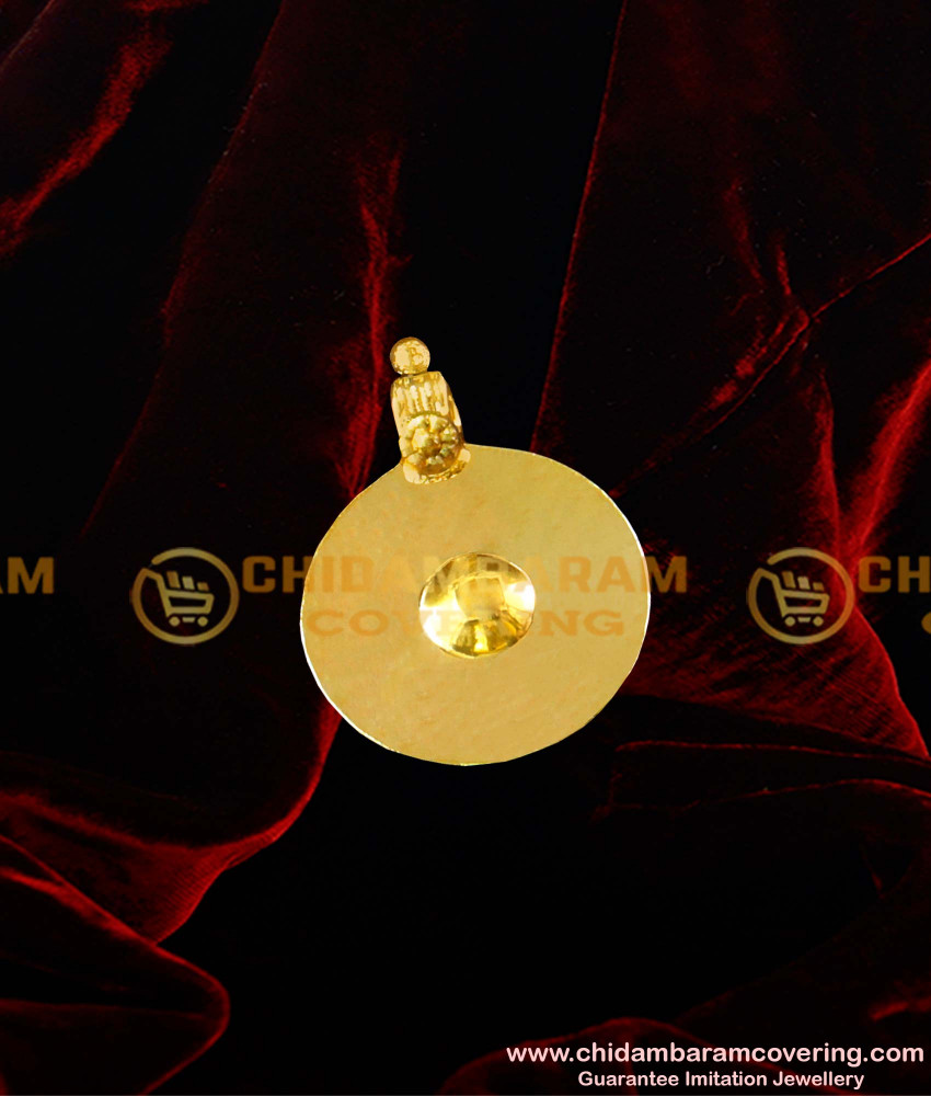TAL66 - Andhra Plate Bottu Thali Design / Gold Plated Traditional Single Bottu Pustelu Buy Online