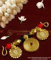 TAL75 - Andhra Mangalsutra Double Coral And Black Beads With Two Lakshmi Vatti Design Online