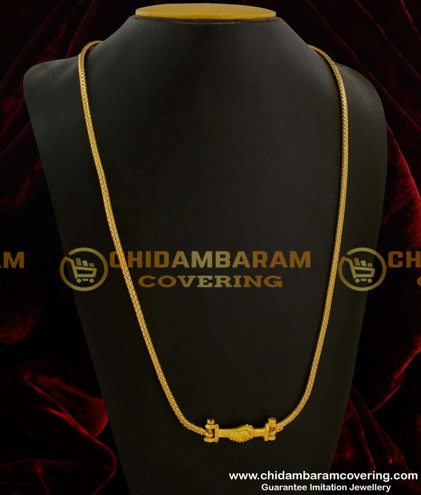 THN16 - Two Hands Holding Each Other Mugappu With Side Screw |Screw Type Thali Kodi Designs