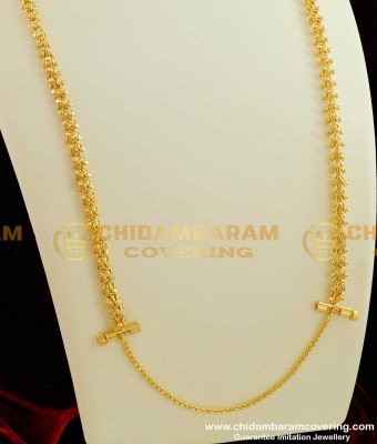 THN18-LG - 30 Inches Long Electroplated Dasavatharam Chain with Screw Lock - Thali Chain For Malaysia Tamilan