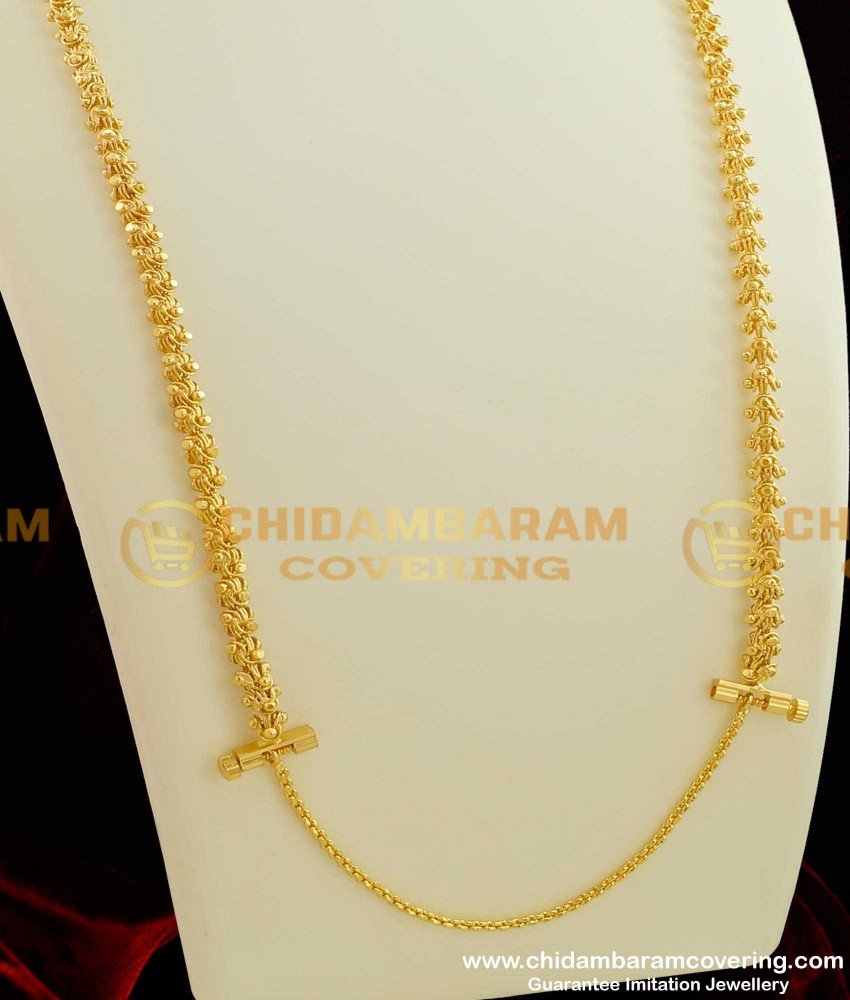 THN18-LG - 30 Inches Long Electroplated Dasavatharam Chain with Screw Lock - Thali Chain For Malaysia Tamilan