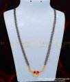 THN44 - Traditional Marriage Telugu Thali Pottu Designs Red Coral Stone Karimani Mangalsutra for Women 