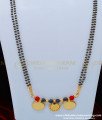 THN50 - Traditional Telugu Thali Double Coral with Black Beads and Lakshmi Vatti Mangalsutra Buy Online