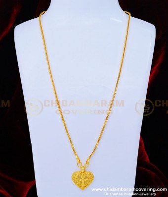 THN53 - 24 Inches One Gram Gold Christian Cross Pendant Daily Use Thali Chain Design Online