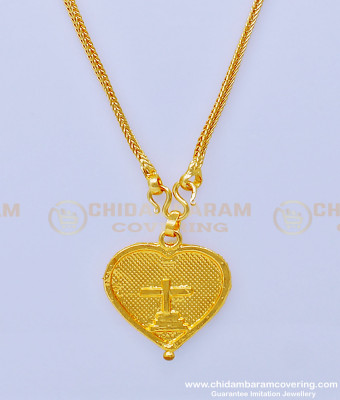 THN55 - 24 Inches Christian Cross Plain Siluvai Dollar Chain Indian Thali Design Buy Online 