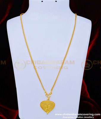 THN55 - 24 Inches Christian Cross Plain Siluvai Dollar Chain Indian Thali Design Buy Online 