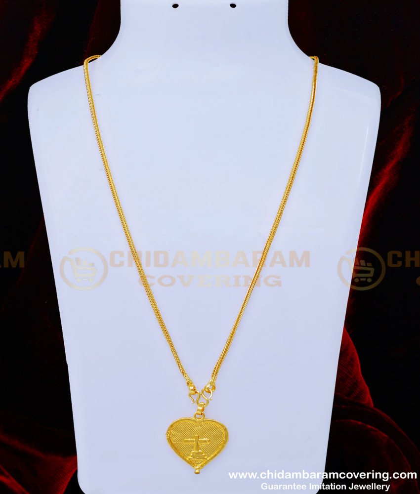 THN55 - 24 Inches Christian Cross Plain Siluvai Dollar Chain Indian Thali Design Buy Online 