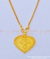 THN56-LG - 30 Inches Pure Gold Plated Daily Use Christian Cross Plain Heart Thali Designs