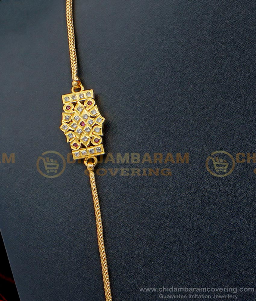 THN66-LG - 30 Inches Original Gold Plated Jewellery Screw Thali Chain Designs