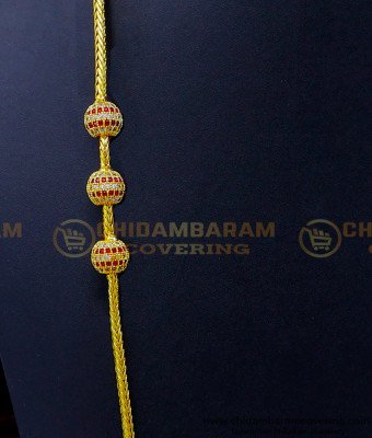 THN72-LG - Gold Design Screw Mugappu Chain 1 Gram Gold Jewellery Online India