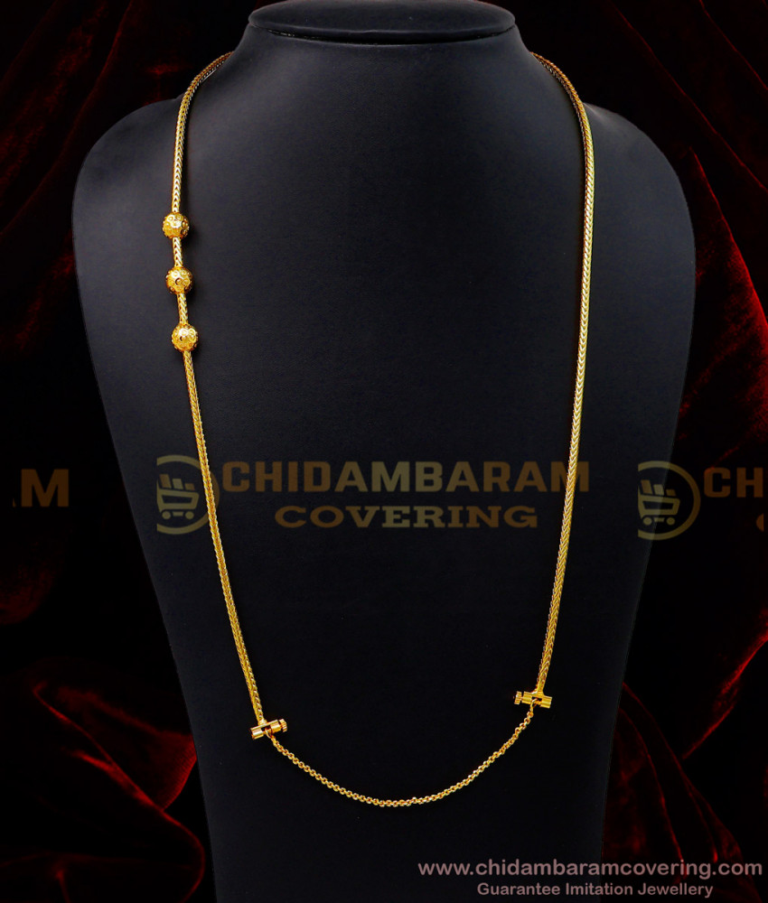 THN76-LG - 30 Inches Gold Design Mugappu Screw Thali Kodi Chain Online