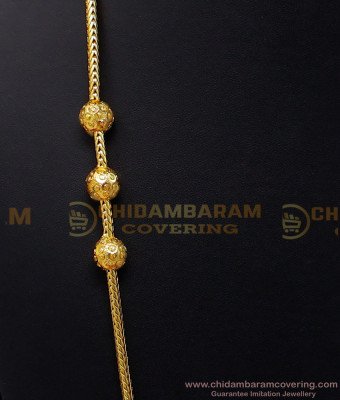 THN76-LG - 30 Inches Gold Design Mugappu Screw Thali Kodi Chain Online