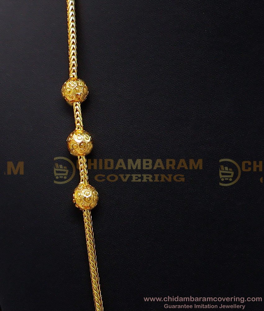 THN76-LG - 30 Inches Gold Design Mugappu Screw Thali Kodi Chain Online