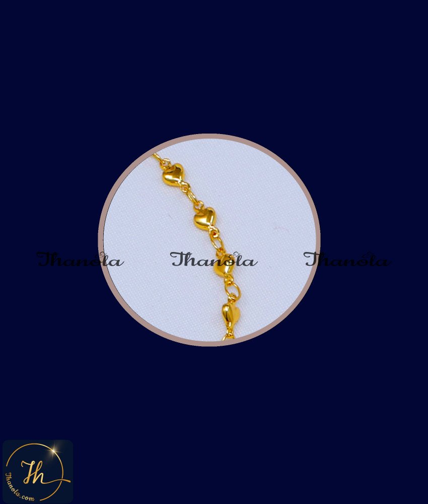 One Gram Gold Plated Heart Shape Payal Designs fancy payal design for girl