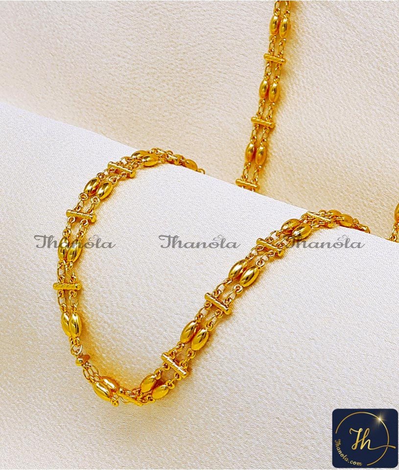 30 Inch Gold Plated Daily Use Double Layer Chain for Women Gold Double Chain Design for female