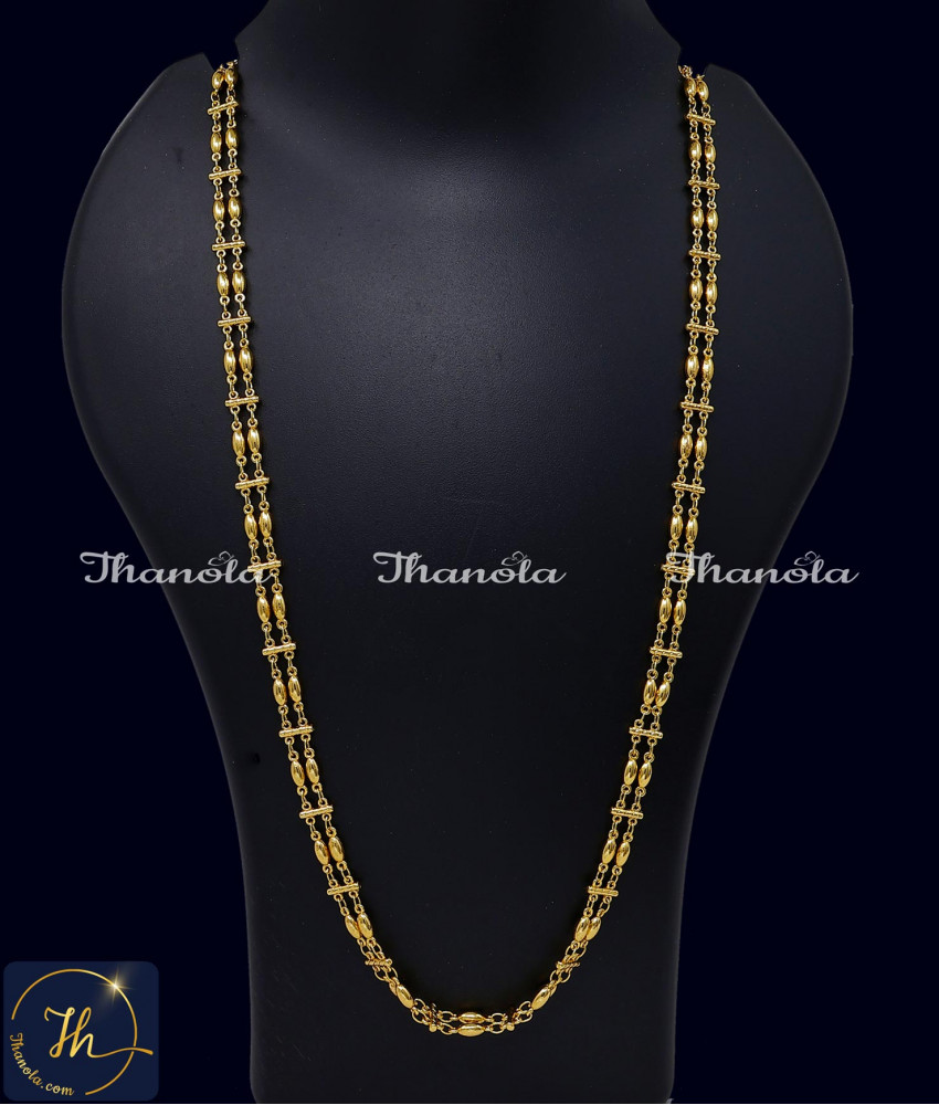 30 Inch Gold Plated Daily Use Double Layer Chain for Women Gold Double Chain Design for female