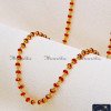 CHA1331-XLG - 36 Inch Inch 1gm Gold Red Crystal Beads Long Chain for Ladies