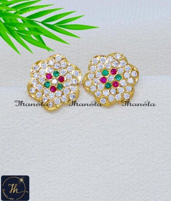 ERA2405 - Gold Plated Flower Design Impon Jewellery Impon Earrings ERA2405 - Gold Plated Flower Design Impon Jewellery Impon Earrings