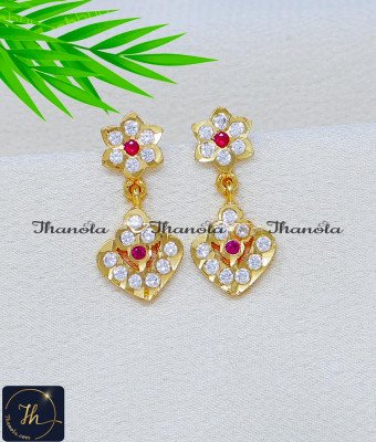 ERA2428 - South Indian Daily Wear Hanging Earrings for Girls ERA2428 - South Indian Daily Wear Hanging Earrings for Girls