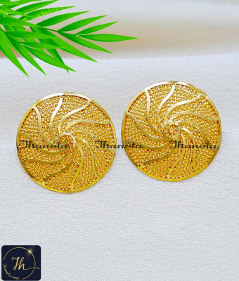 ERA2506 - Flower Design Stud Earrings Forming Gold Jewellery Online