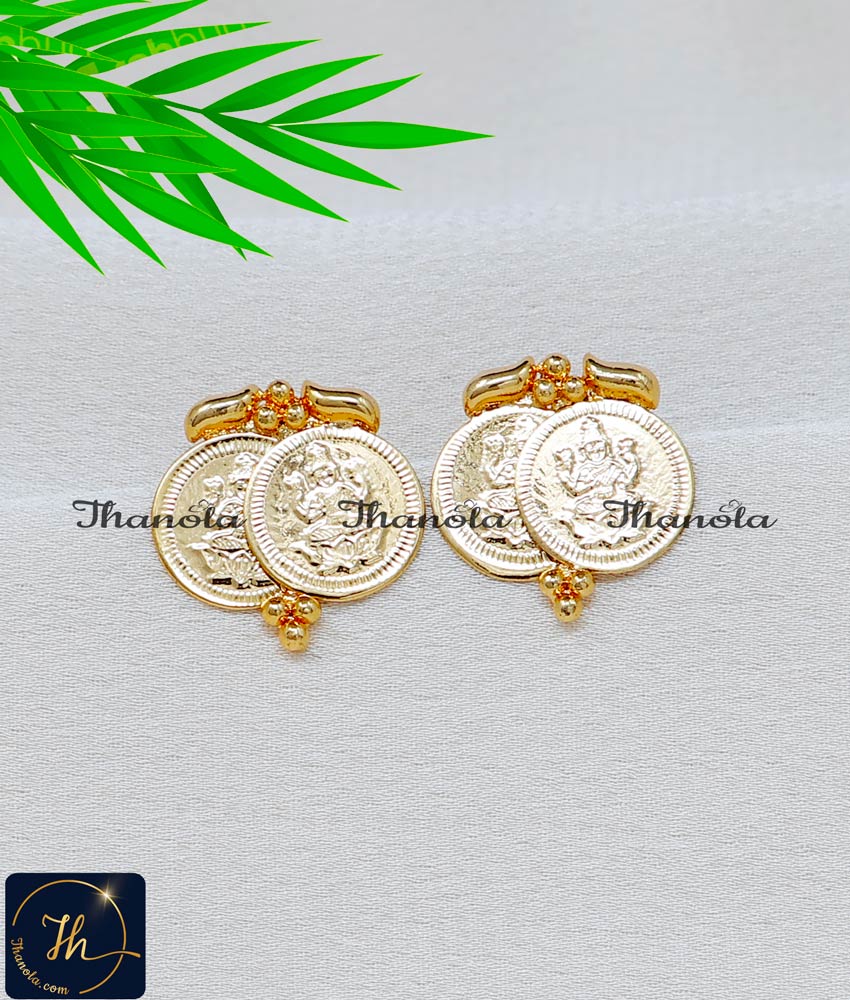coin design earrings