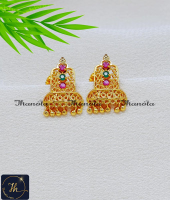 ERA2545 - Best Quality Gold Plated Daily Use Ad Stone Stud Earrings ERA2545 - Best Quality Gold Plated Daily Use Ad Stone Stud Earrings