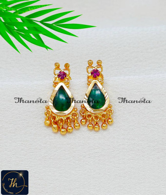 ERA2549 - Traditional Kerala Style Palakka Kammal Earrings Online ERA2549 - Traditional Kerala Style Palakka Kammal Earrings Online