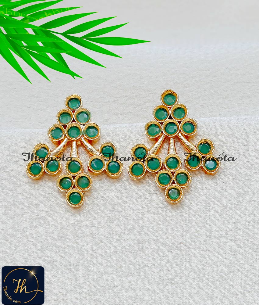 emerald green earrings
