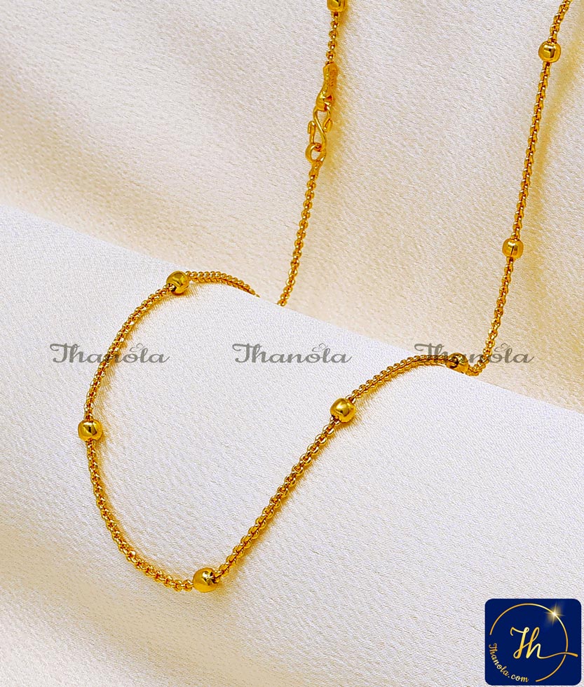 Gold Plated Jewellery Daily Wear Gold Ball Chain Design 1 gram gold jewellery near me