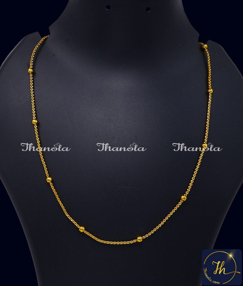 Gold Plated Jewellery Daily Wear Gold Ball Chain Design 1 gram gold jewellery near me