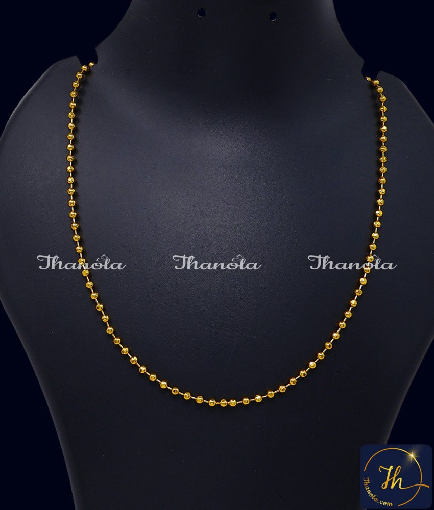 1 Gram Gold Plated Daily Wear Ball Chain for Women modern gold chain design girl