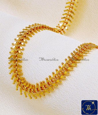 SHA1038 - Double Side Leaf Model Fancy Gold Chain Designs for Ladies