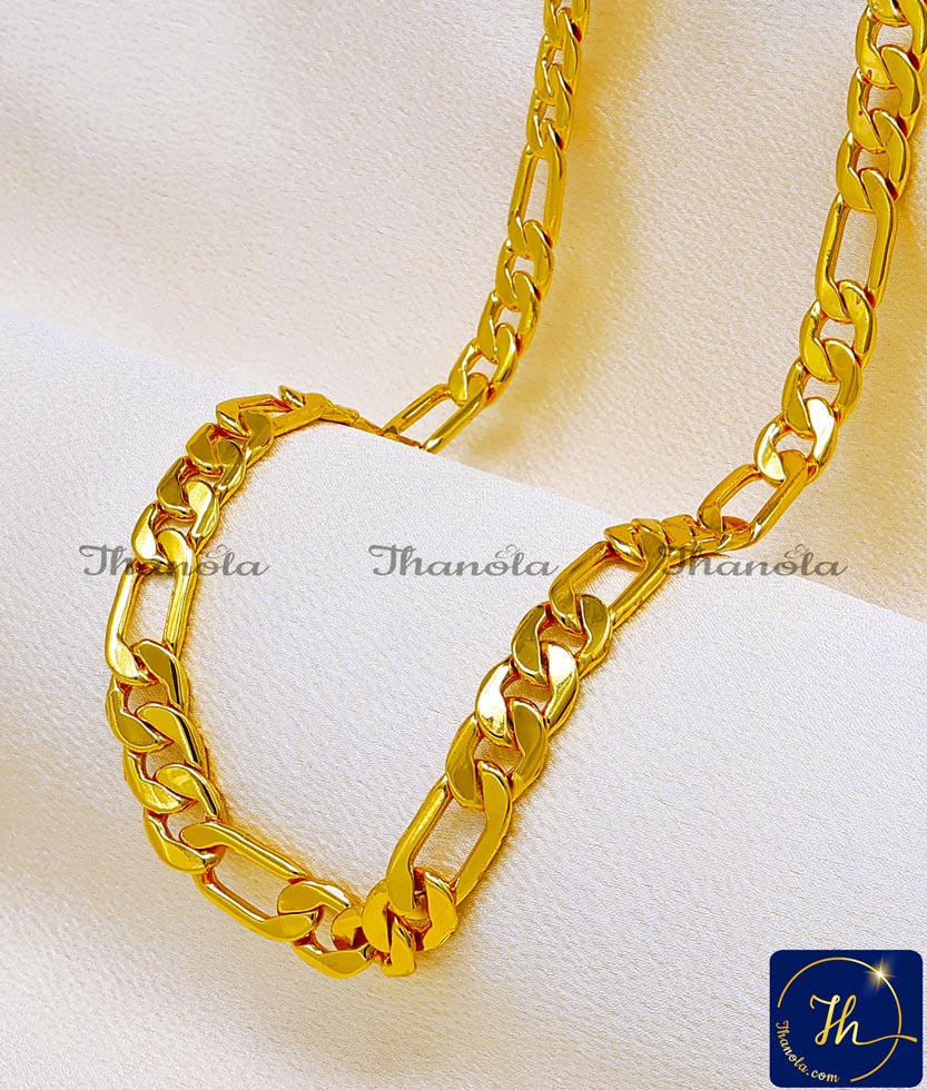 Trendy Daily Wear Thick 1 Gram Gold Chain for Men 1 Gram Gold Chain for men