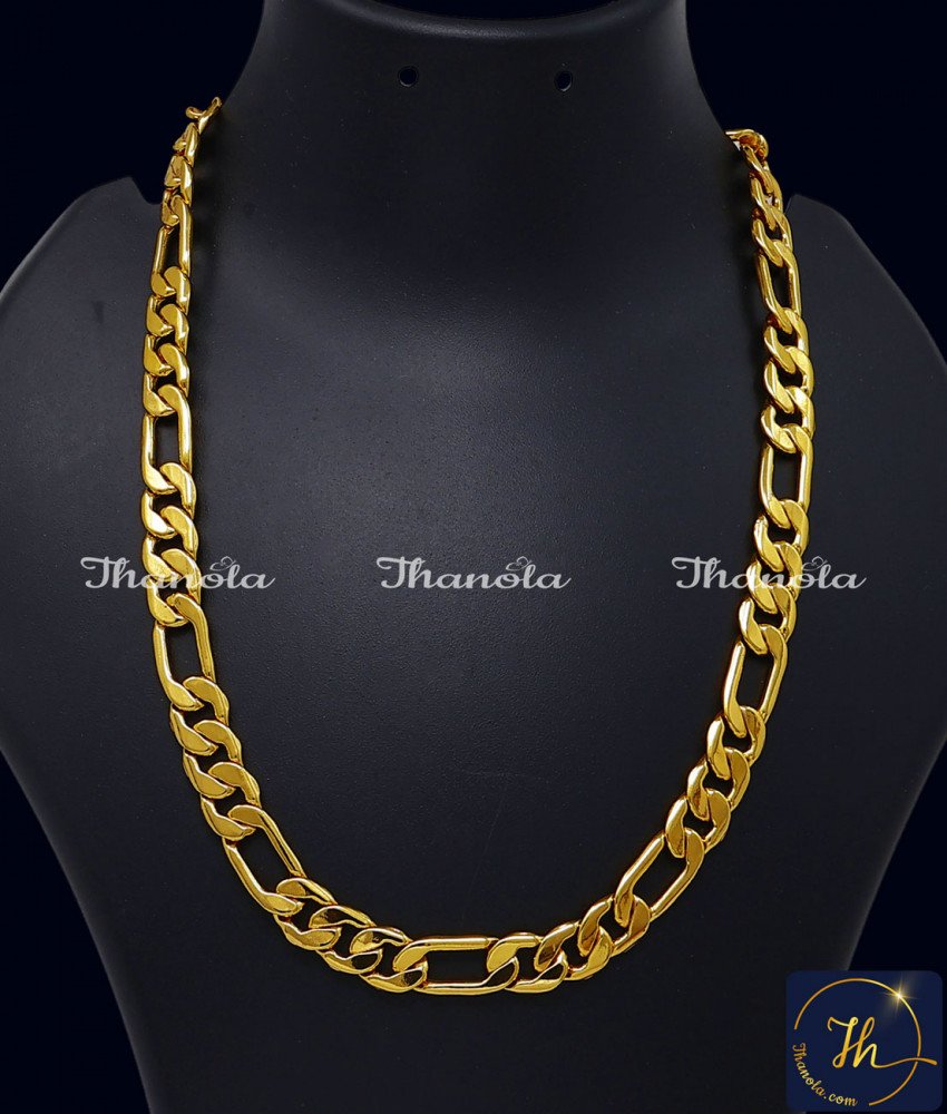 Trendy Daily Wear Thick 1 Gram Gold Chain for Men 1 Gram Gold Chain for men