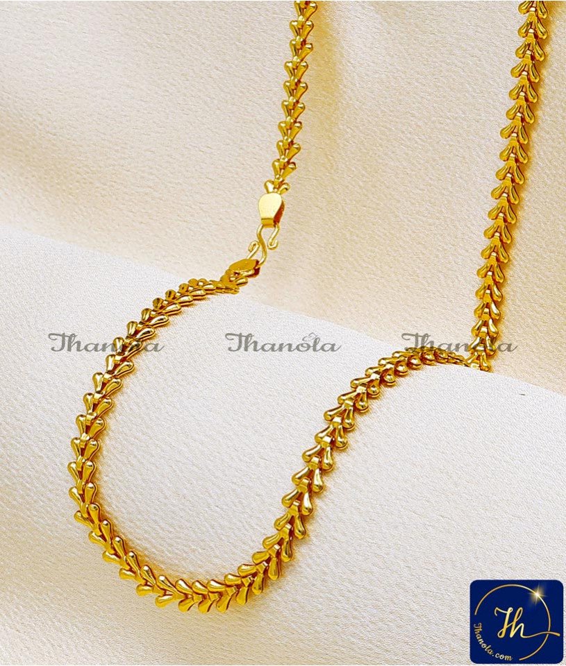 1 Gram Gold Jewellery Elegant Leaf Model Gold Chain new gold chain design for women