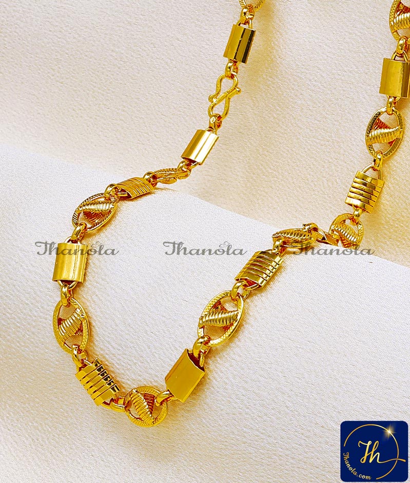 Unique Daily Wear Short Gold Chain Design for Men 1 Gram Gold Chain for Men Under ₹ 1000