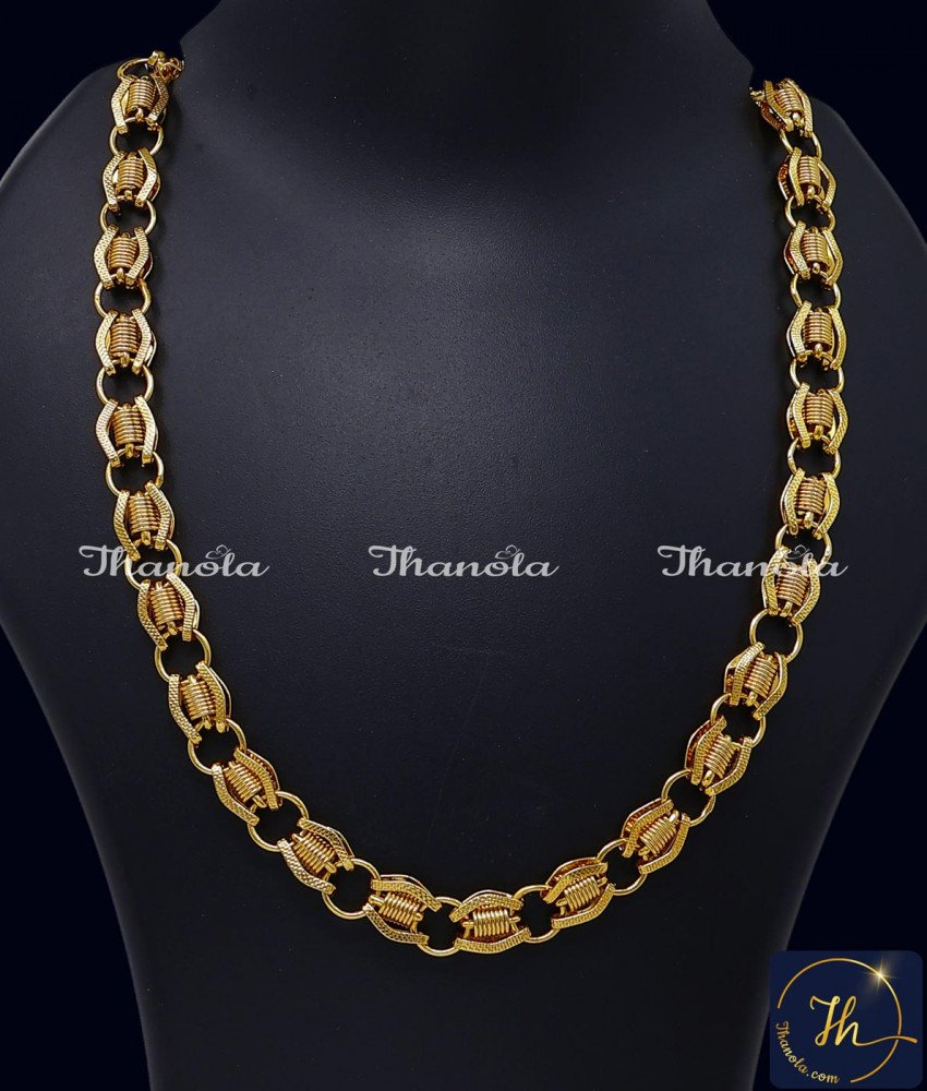 Imitation Jewellery Latest Gold Chain Design for Men gold plated heavy chain for men