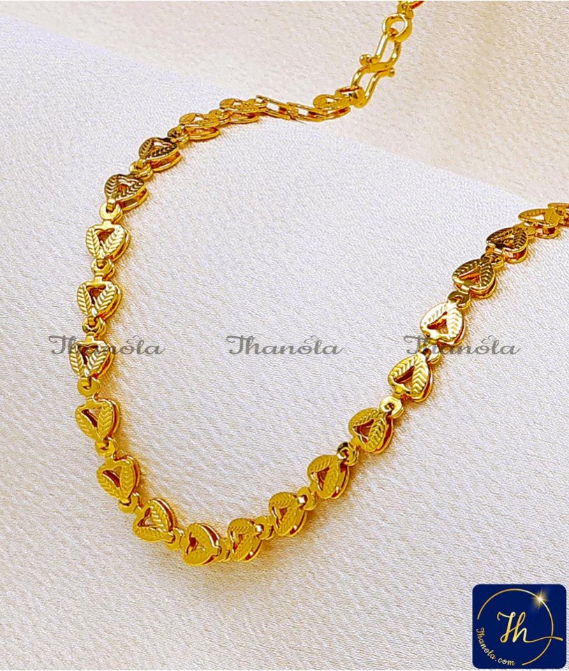 New Model Light Weight 1 Gram Gold Chain for Women 1 gram gold covering jewellery