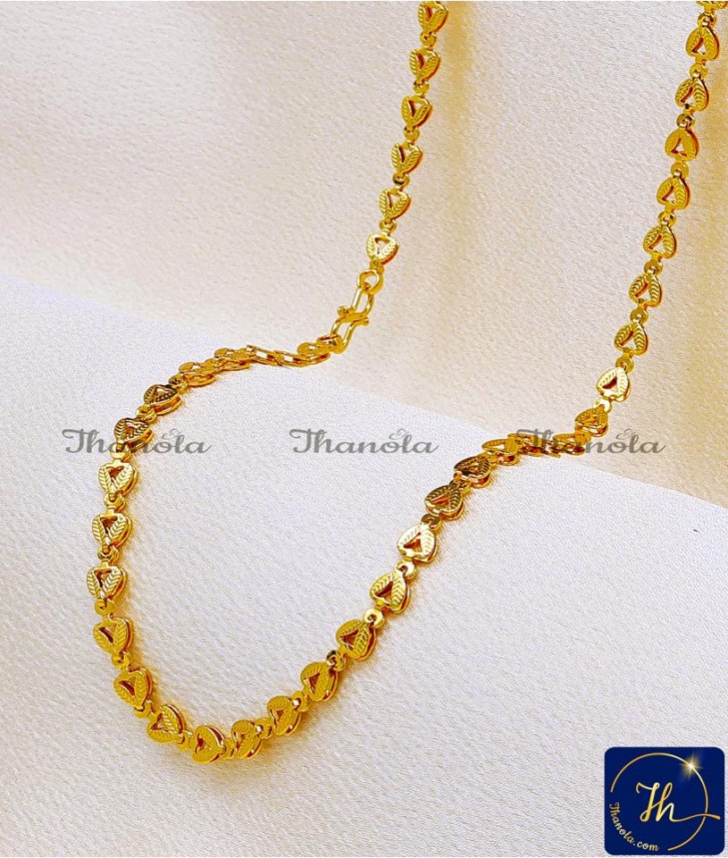 New Model Light Weight 1 Gram Gold Chain for Women 1 gram gold covering jewellery