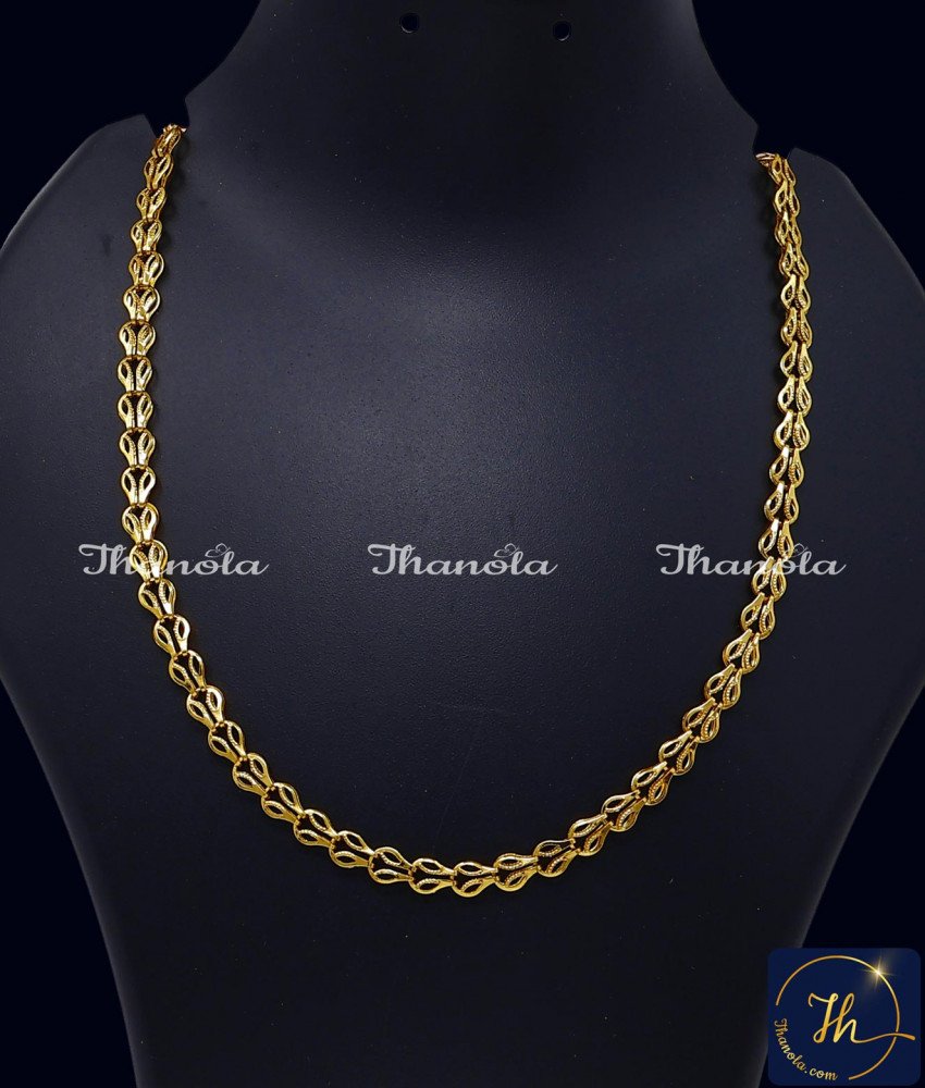 1 Gram Gold Covering Small Daily Wear Chain for Women 1 gram gold covering jewellery