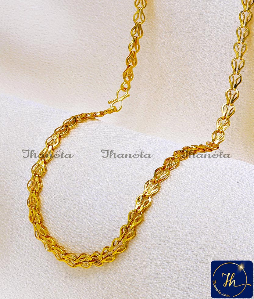 1 Gram Gold Covering Small Daily Wear Chain for Women 1 gram gold covering jewellery