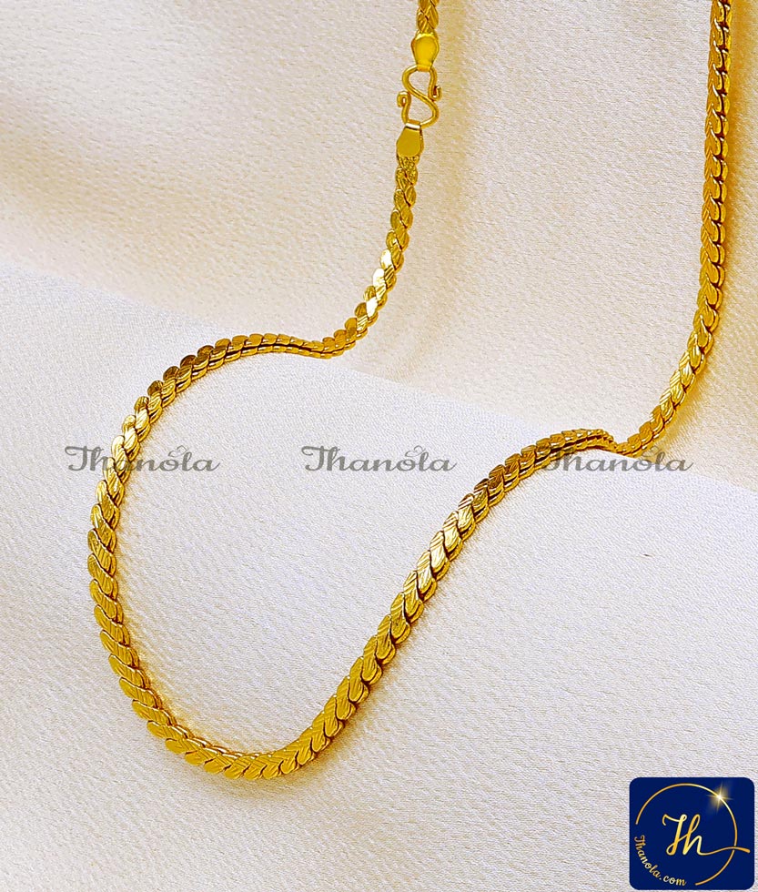 Trendy Simple Daily Wear One Gram Gold Chain Design 1 gram gold chain designs with price