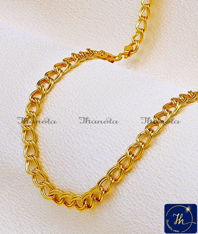 Elegant and Casual Wear Short Mens Gold Chain Design lifetime warranty gold plated chains